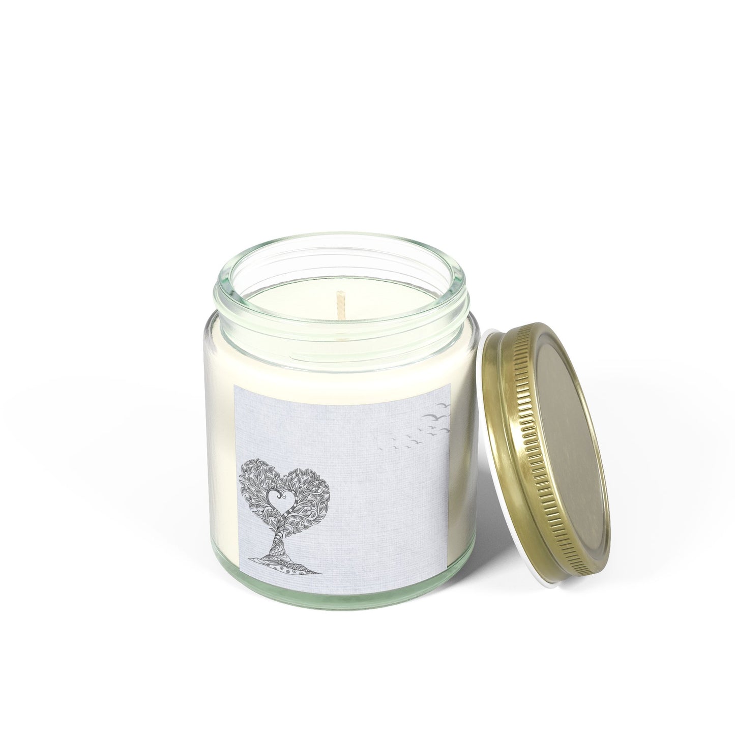 Heart Tree Scented Candle | Coconut Apricot Wax | Eco-Friendly Gift | Relaxation | Home Decor | Aromatherapy