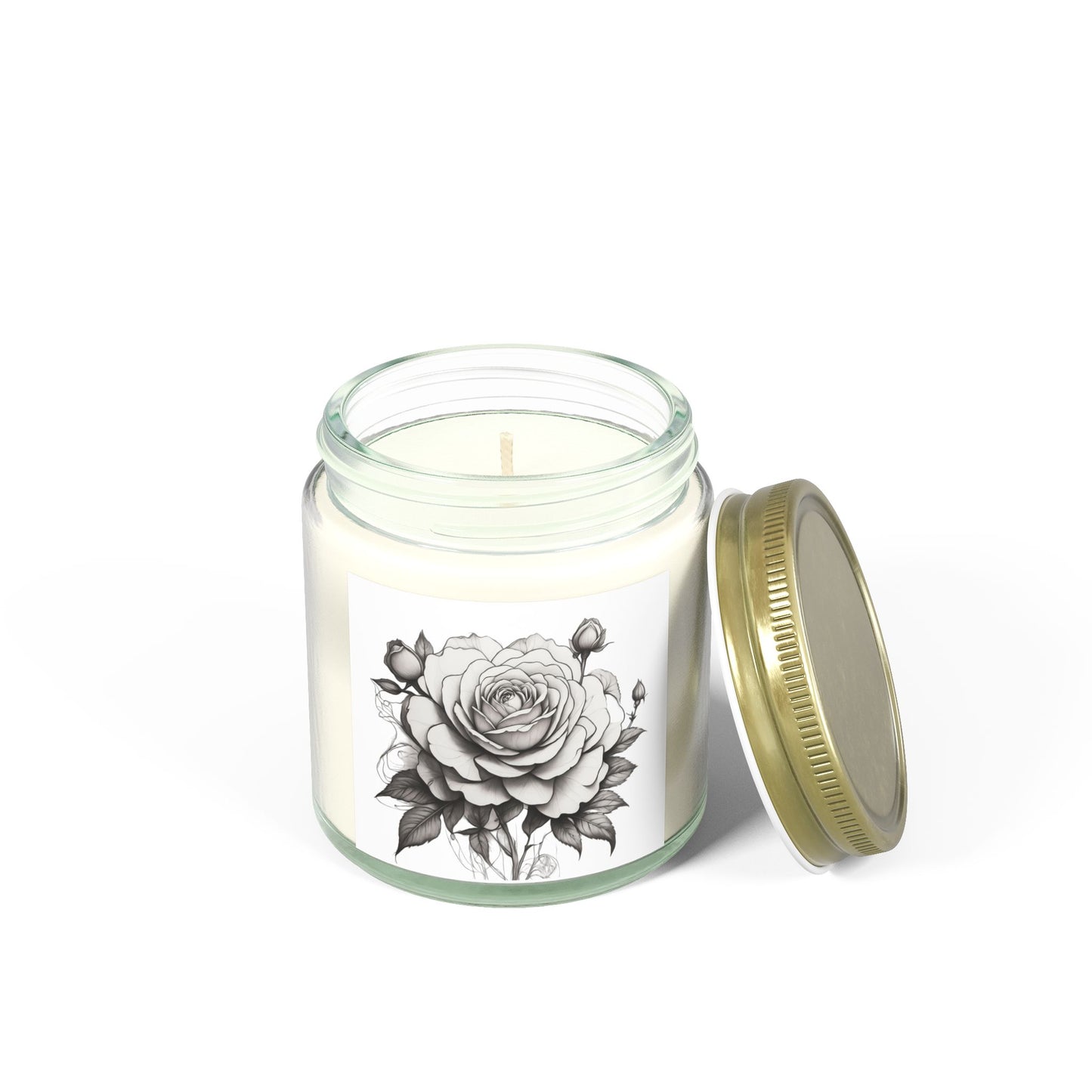 Rose Scented Candle - Coconut Apricot Wax, Relaxing Aromatherapy, Home Decor, Gifts for Her, Eco-friendly Candle
