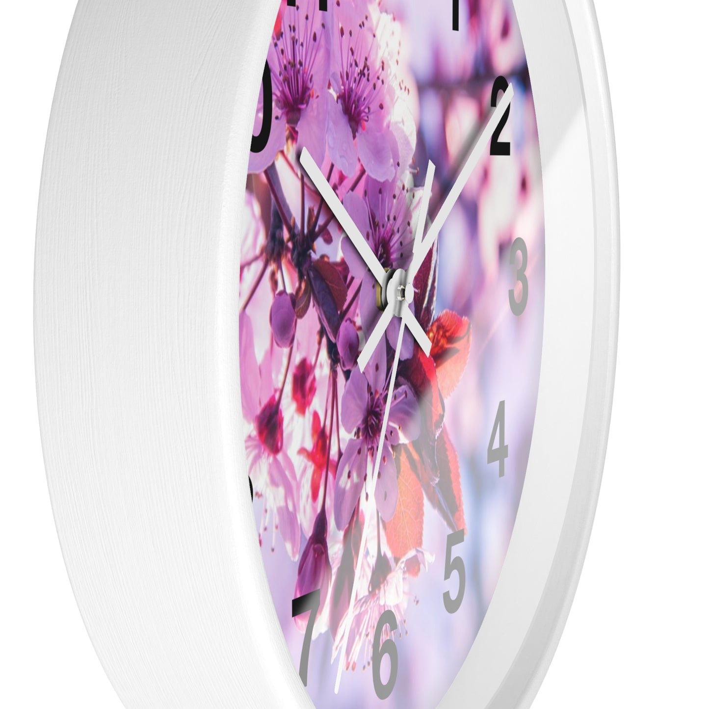 Floral Wall Clock, Elegant Timepiece, Home Decor, Gift for Her, Spring Decor, Nature Lovers, Birthday Gift