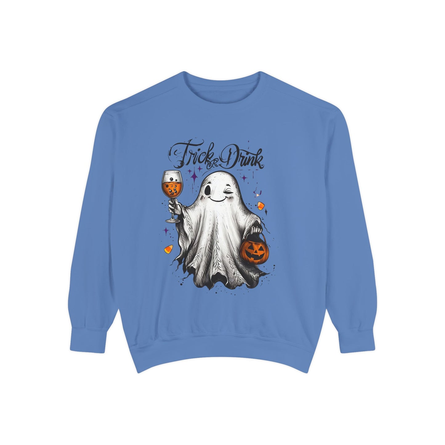 Spooky Ghost Sweatshirt | Trick or Treat Apparel, Halloween Gift, Cozy Unisex Top, Fall Fashion, Casual Wear