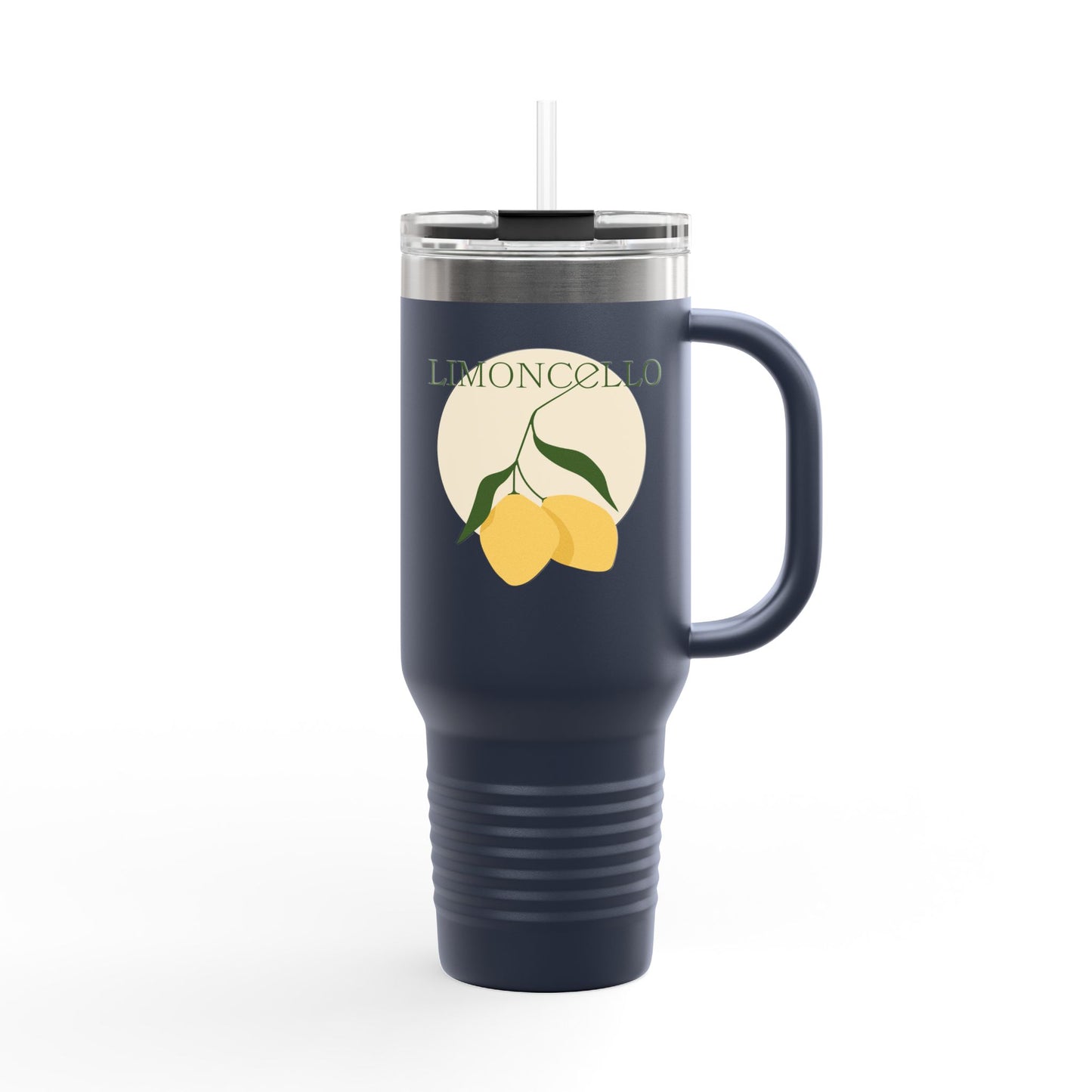 Limoncello Insulated Travel Mug, 40oz - Perfect for Road Trips, Summer Picnics, Camping, and Gift Ideas, Travel Mug for Lemon Lovers