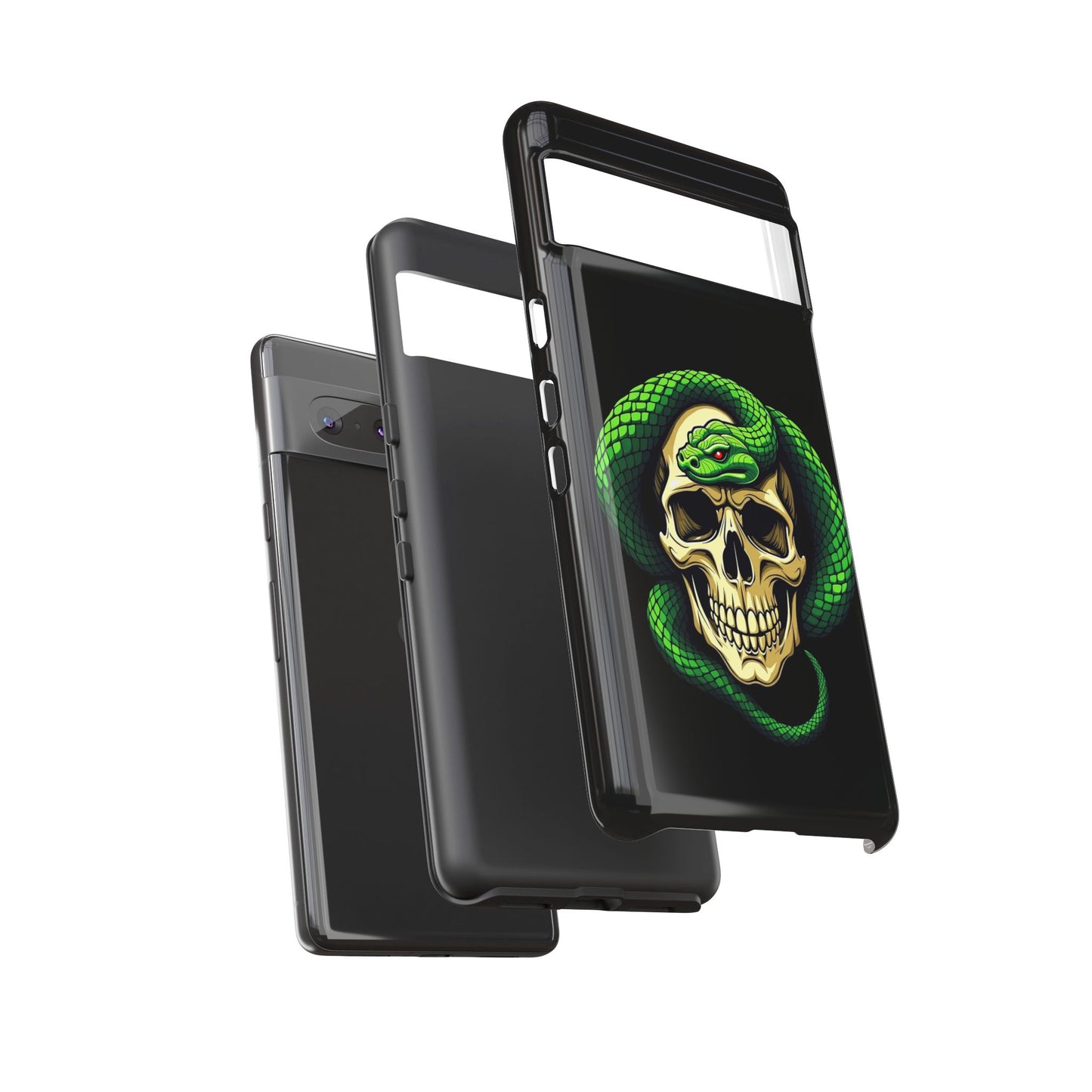 Skull & Snake Phone Case | Tough Cases, Protective Cover, Edgy Phone Accessories, Gothic Gift, Halloween Decor