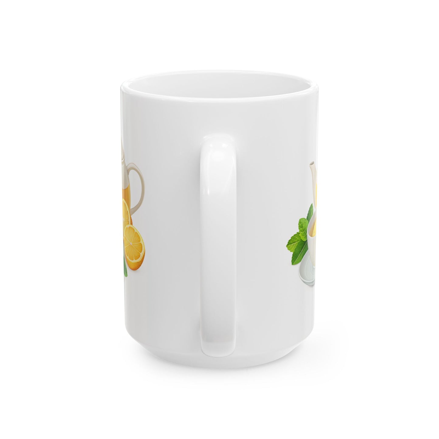 Citrus Delight Ceramic Mug - Refreshing Lemonade Design, Perfect for Tea Lovers, Kitchen Decor, Gift for Friends, Summer Sips