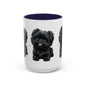 Cute Pug Accent Coffee Mug, Pet Lover Gift, Coffee Cup, Dog Mom Mug, Black Dog Ceramic Mug