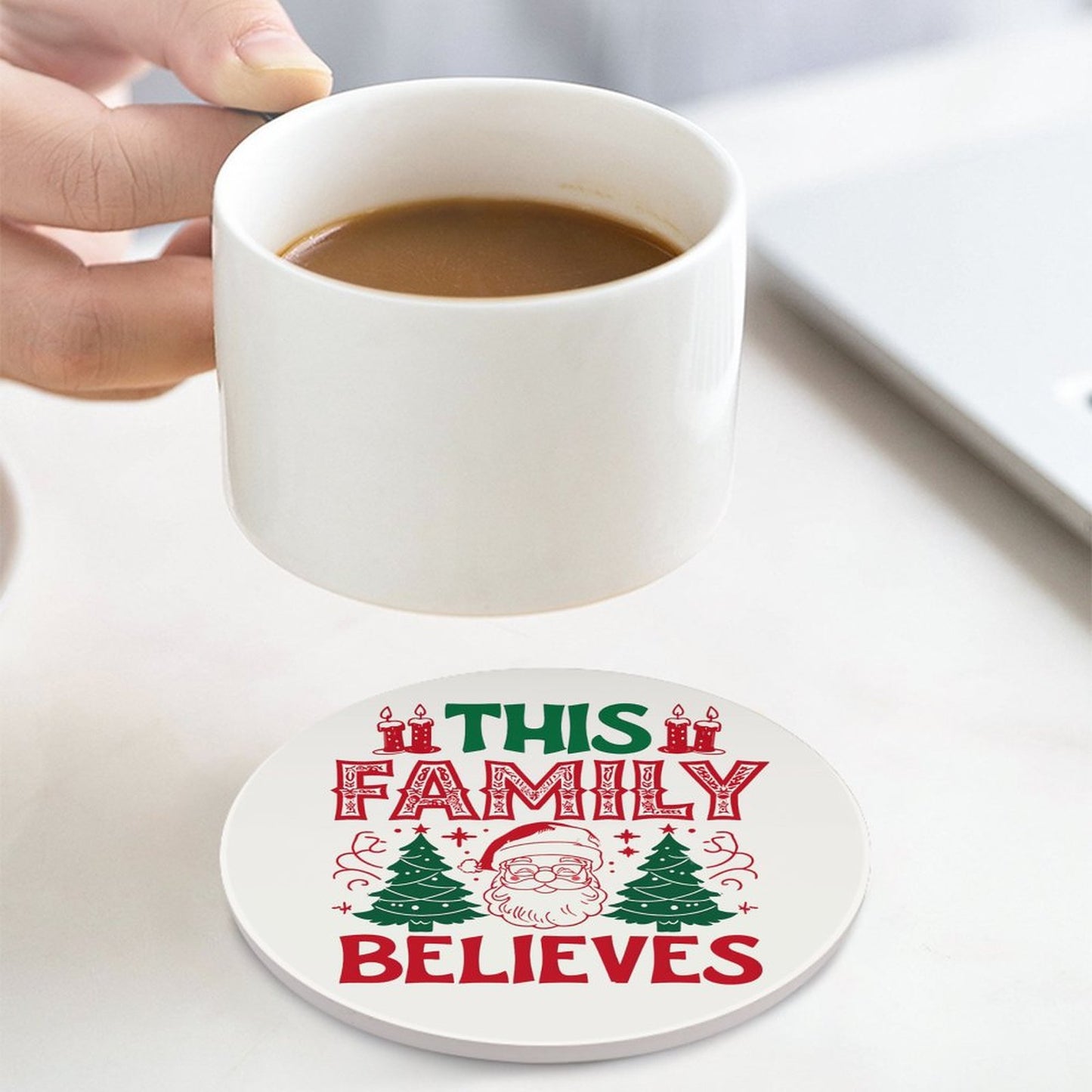 Round Ceramic Coaster