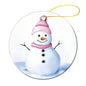 Round Christmas Ceramic Ornament (Glossy Surface)