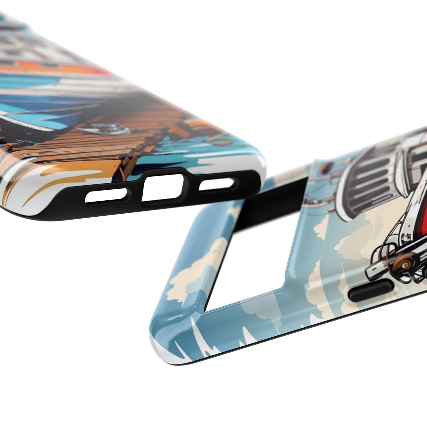 Colorful Fishing Boat Phone Case | Nautical Gift, Marine Design, Coastal Aesthetic, Summer Vibes, Sea Lover's Accessory