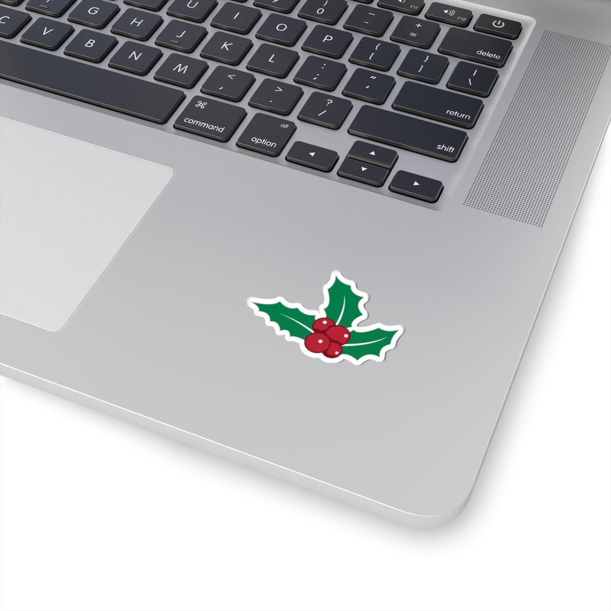 Holiday Holly Kiss-Cut Stickers, Festive Decor, Laptop Stickers, Gift Wrapping, Christmas Decorations, Winter Joy