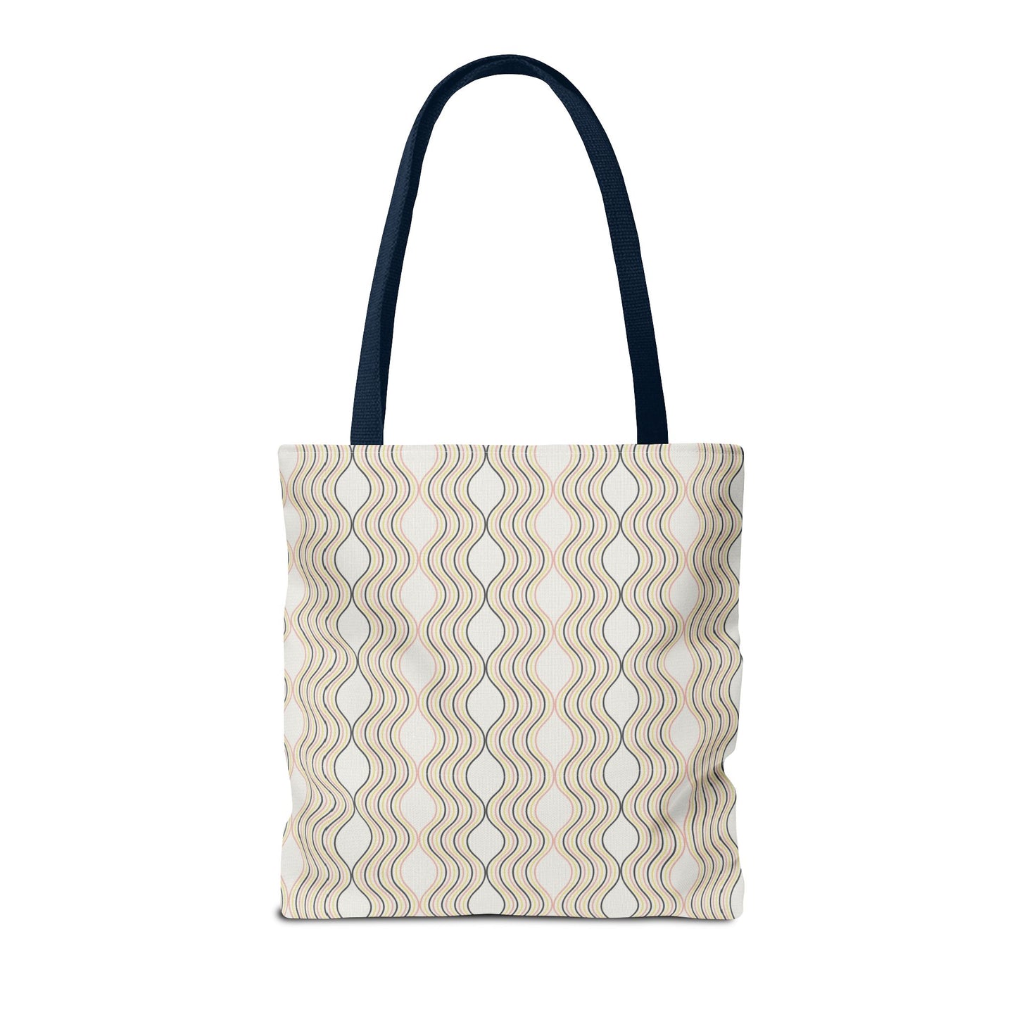 Waves Pattern Tote Bag, Boho Chic Handbag, Everyday Carry, Beach Bag, Gift for Her, Eco-Friendly Style