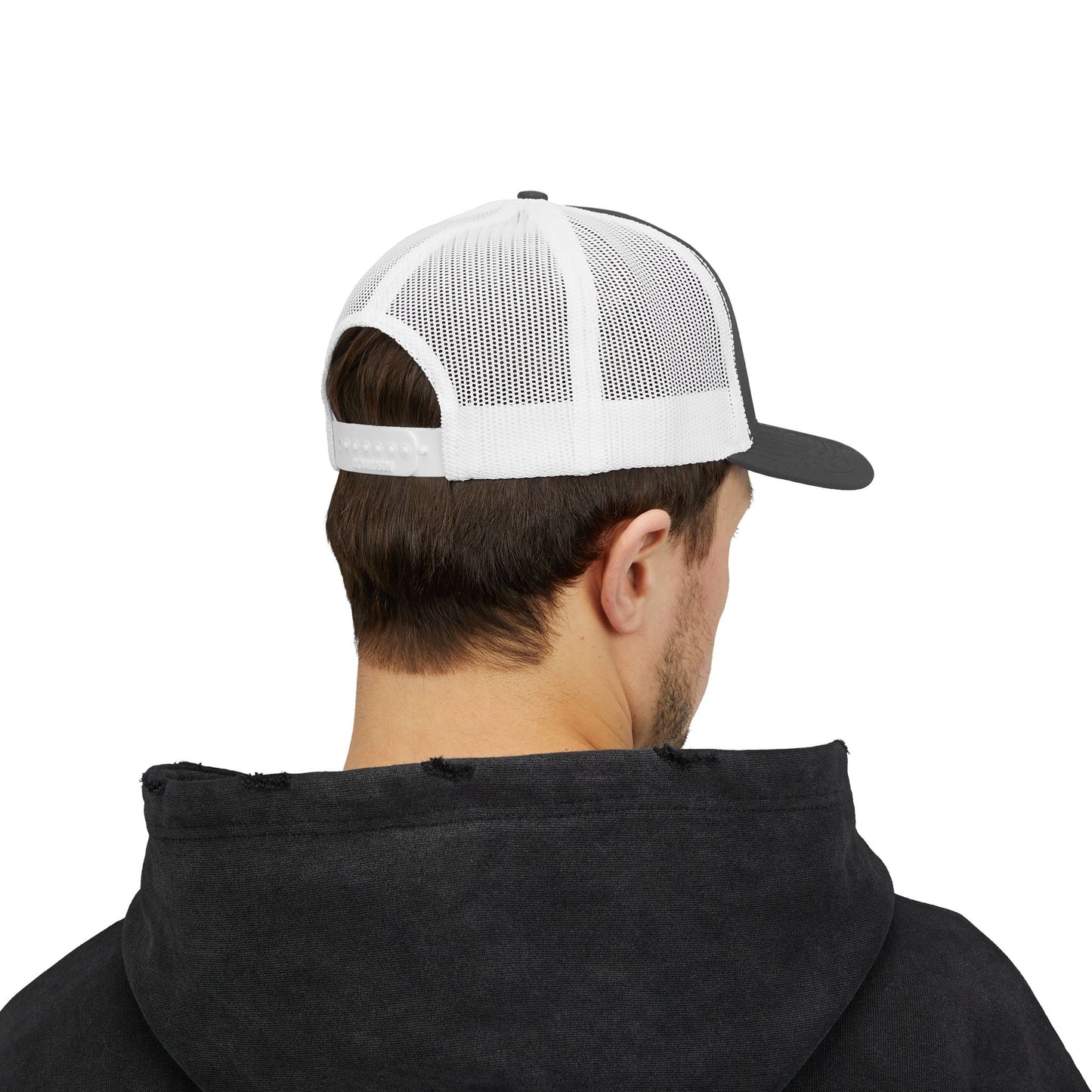 Don’t Look Back Snapback Trucker Cap — Retro Rainbow Embroidered Hat