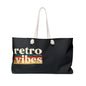 Retro Vibes Weekender Bag - Stylish Travel Tote, Beach Bag, Gym Bag, Gift for Travelers, Weekend Getaway Essentials