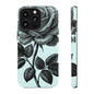 Elegant Floral Phone Case, Tough Cases for iPhones, Black Rose Design, Gift for Her, Stylish Phone Cover, Birthday Gifts