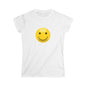 Smiley Face Women's Softstyle Tee, Casual T-Shirt, Happy Graphic Tee, Summer Shirt, Birthday Gift, Everyday Wear