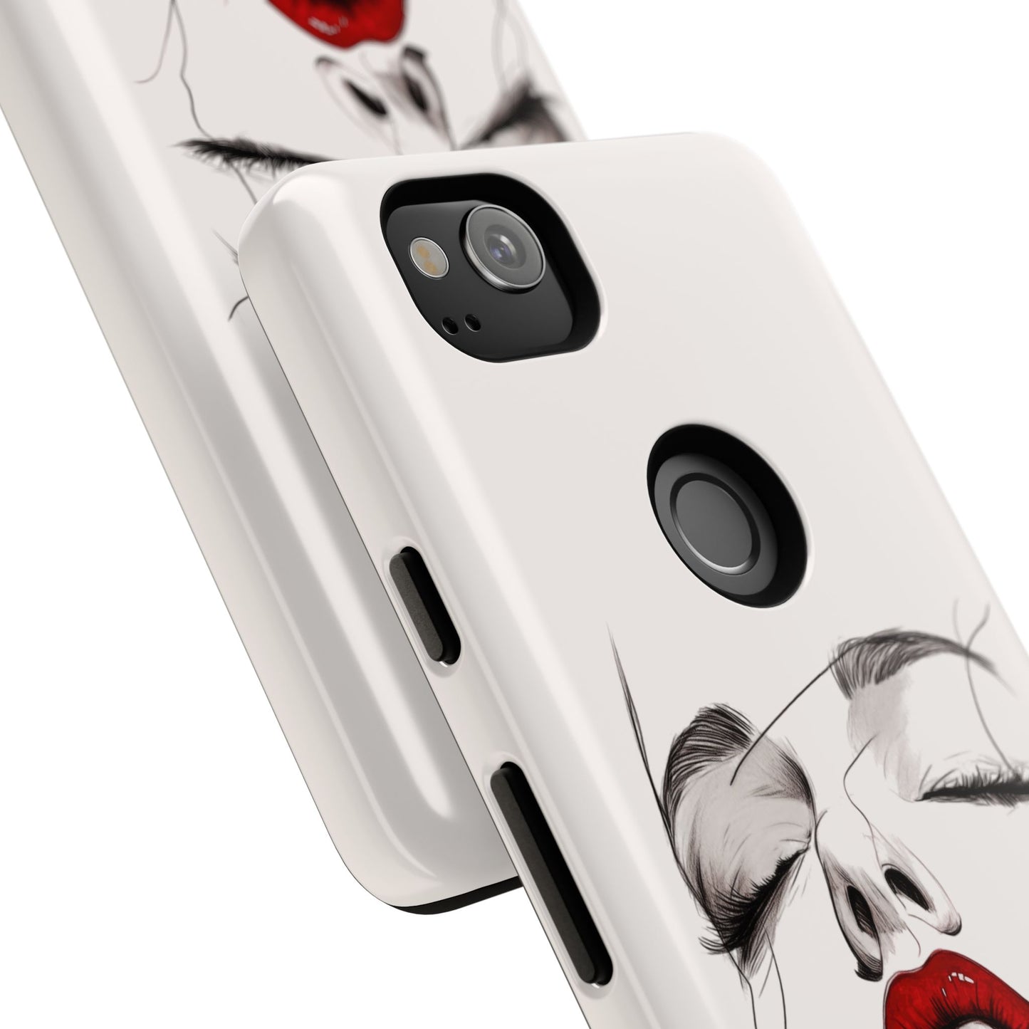 Stylish Phone Case with Artistic Lip Design, Femme Tech Accessory, Trendy Device Cover, Gift for Her, Unique Phone Accessories