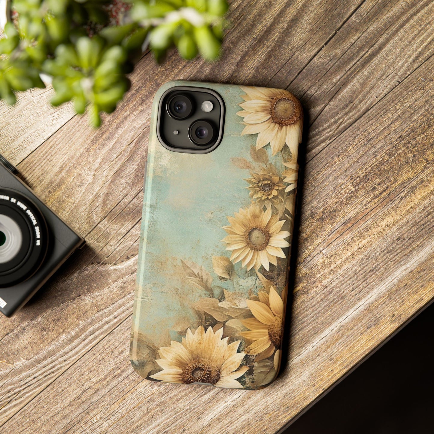 Sunflower Phone Case, Tough Shell Floral Cover, Nature Inspired Gift, Durable Protective Case, Perfect for Spring and Summer