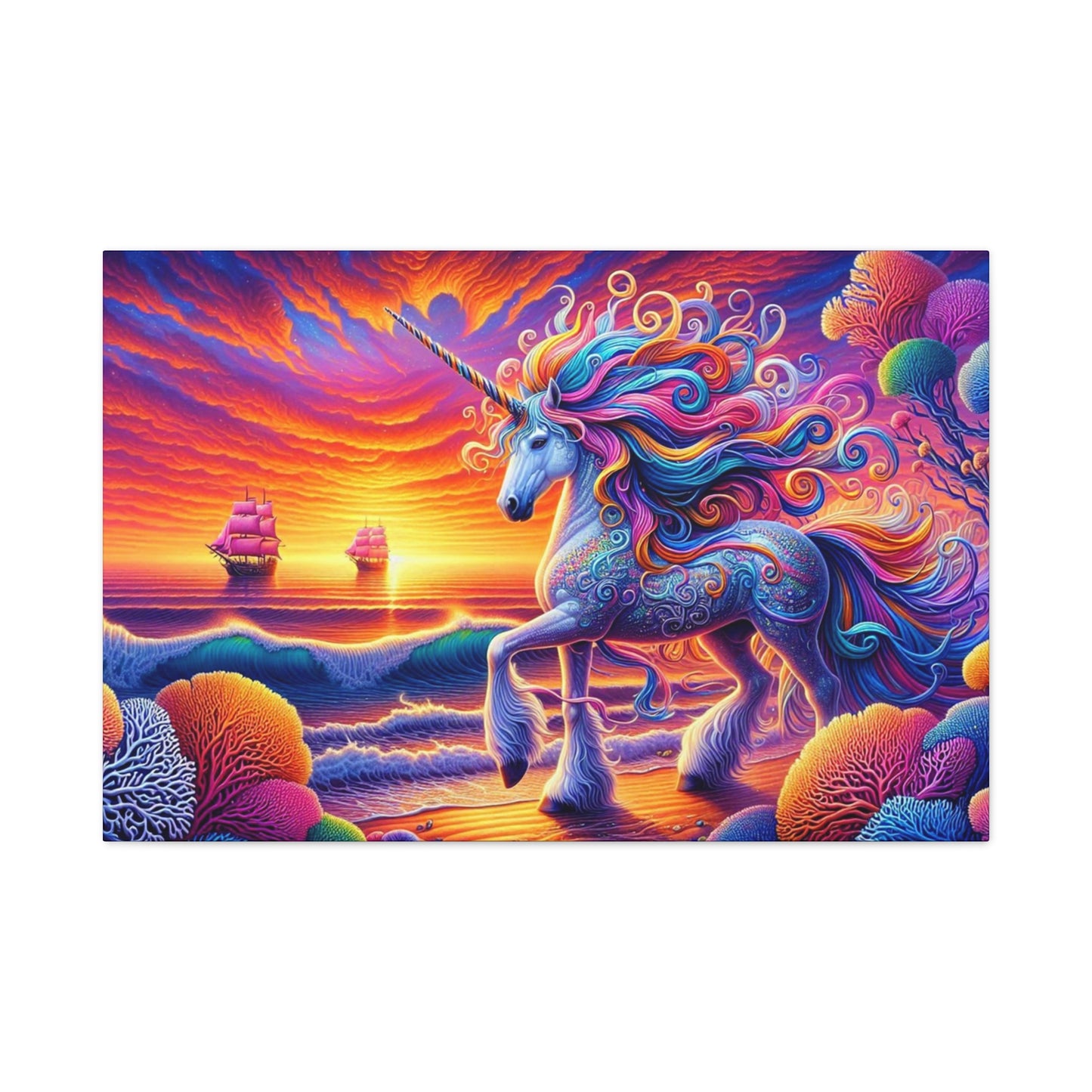 Matte Canvas, Stretched, 1.25"  Unicorn