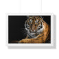 Majestic Tiger Wall Art Print, Framed Horizontal Poster, Animal Decor, Home Office Decoration, Wildlife Art, Gift Idea