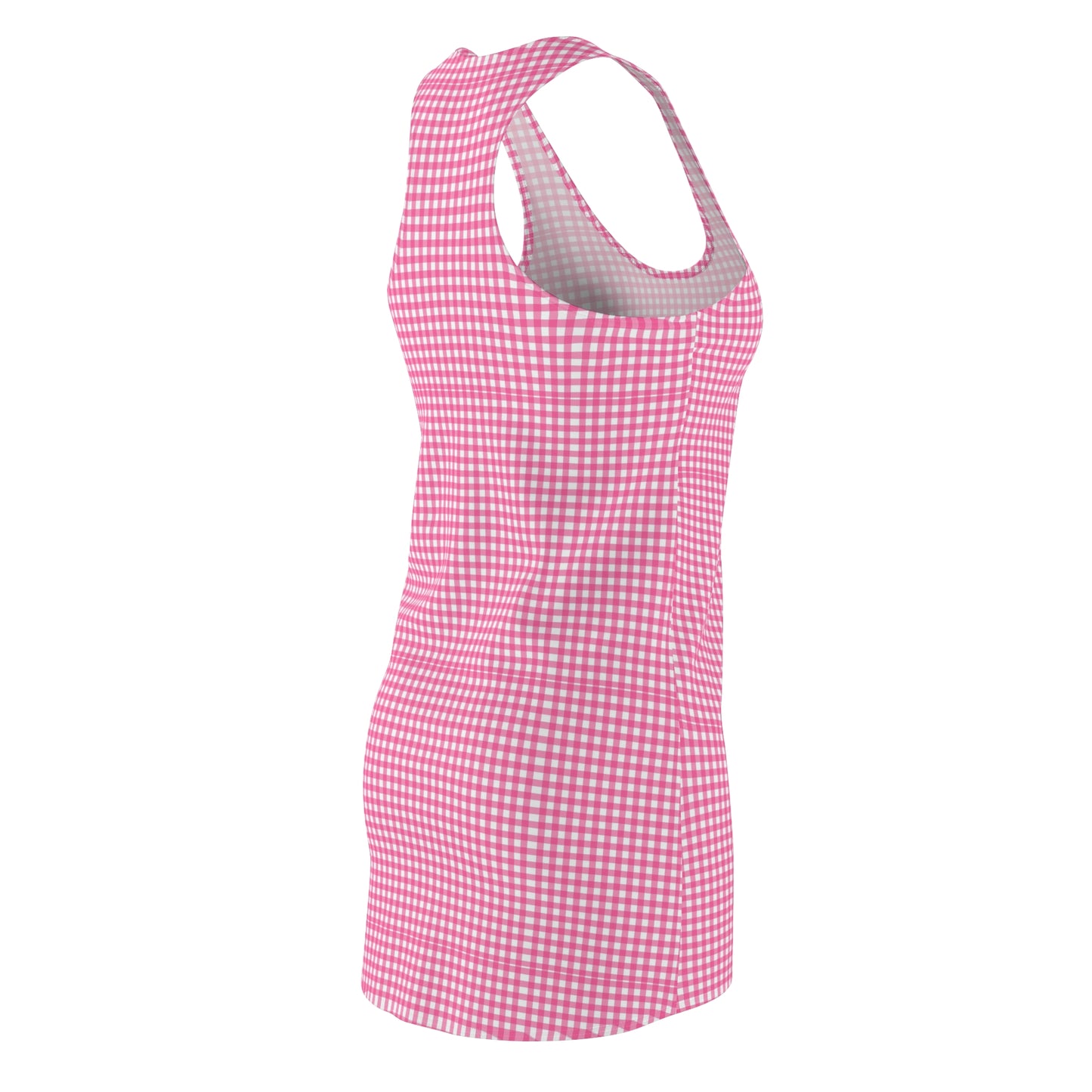 Charming Pink Gingham Racerback Dress for Summer, Casual Wear, Day Out, Holidays, Beach Trips, Stylish Outfit
