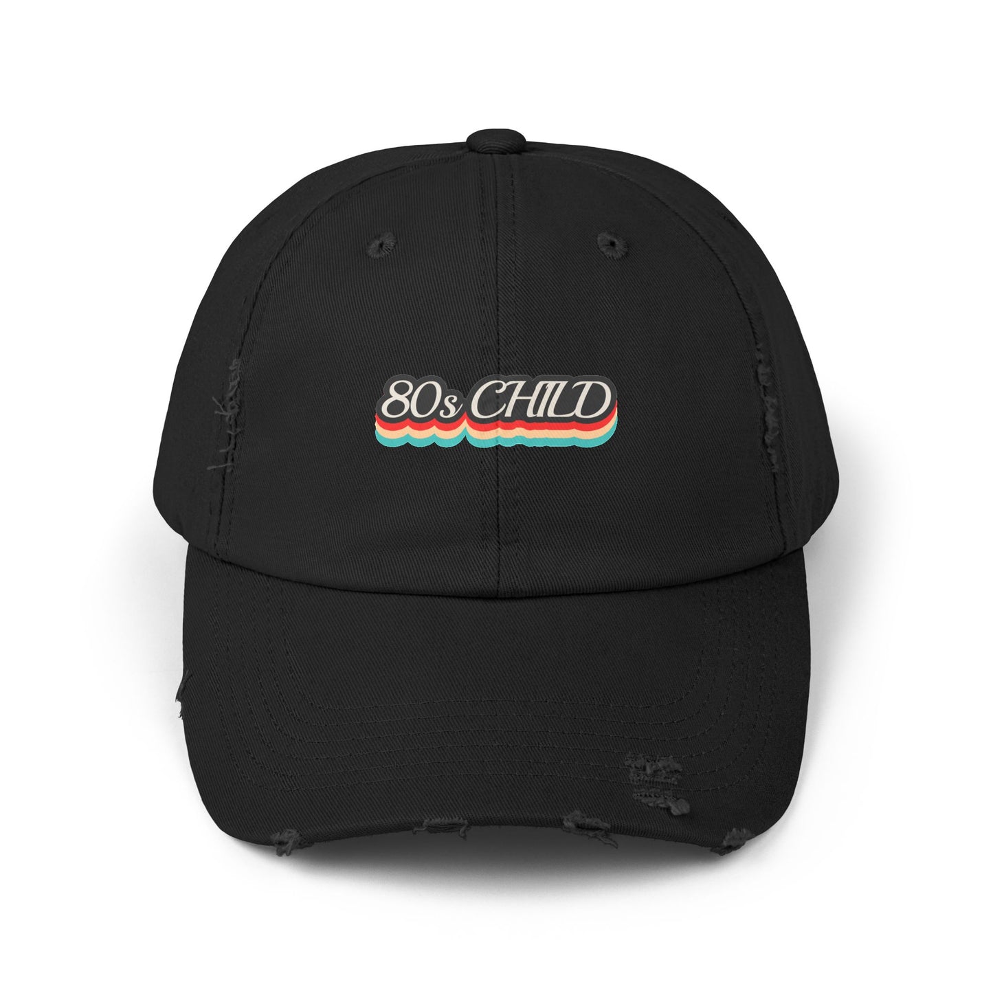 Unisex Distressed Cap- 80s child