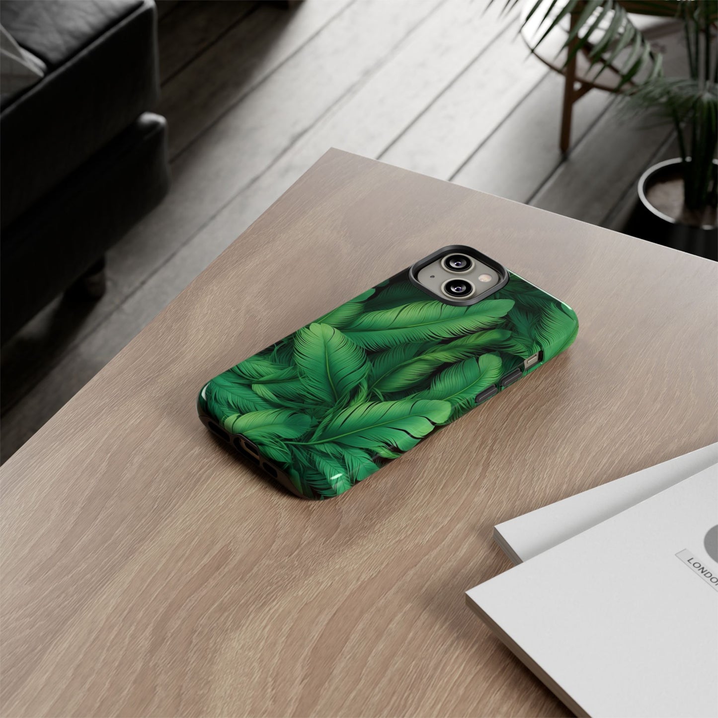 Tough Cases - Tropical Leaf Phone Case, Nature-inspired, Phone Accessory, Gift for Her, Jungle Theme, Eco-Friendly