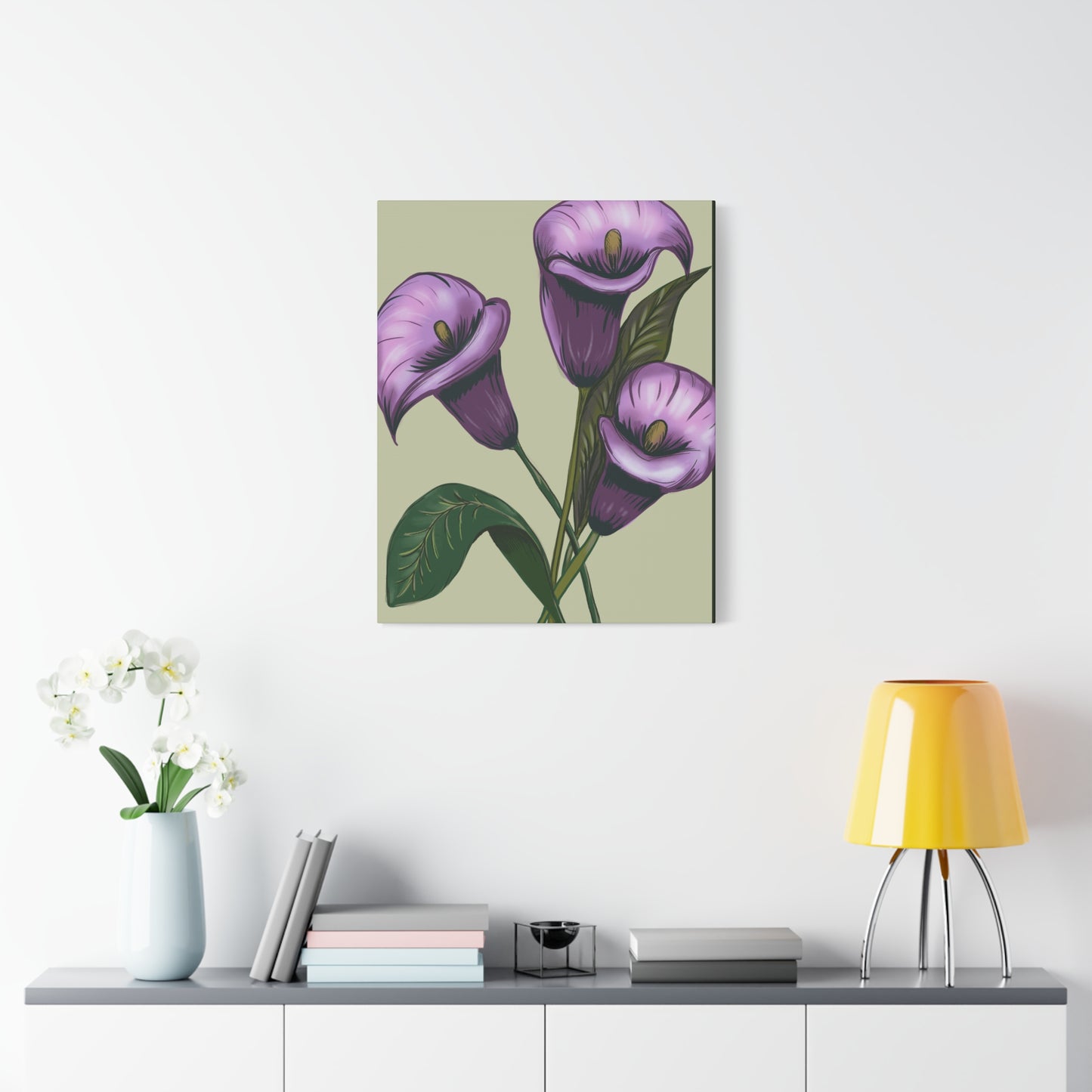 Copy of Matte Canvas, Stretched, 1.25" Purple Flowers