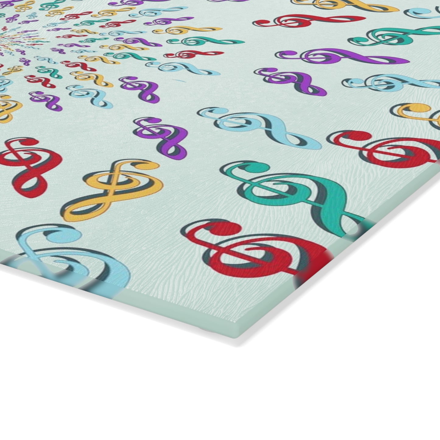 Vibrant Musical Glass Cutting Board, Perfect Gift for Music Lovers, Kitchen Decor, Wedding Gifts, Entertaining Essentials, Unique Home Decor
