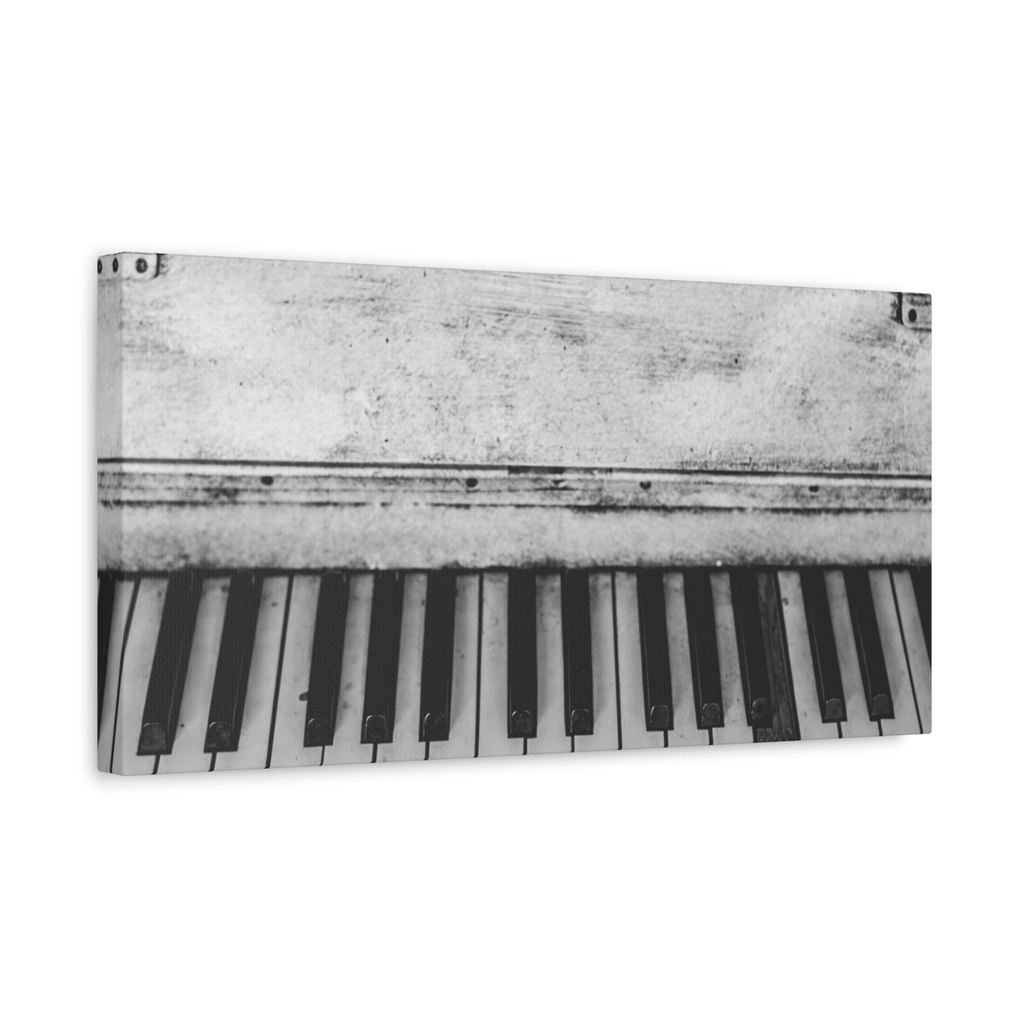 Vintage Piano Keys Matte Canvas Print