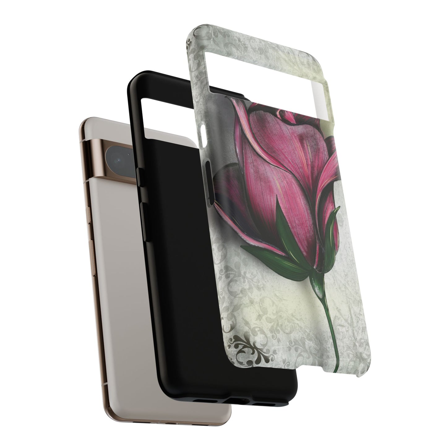 Rose Phone Case – Tough Cases, Floral Phone Cover, Gift for Her, Minimalist Design, Nature Lover's Accessory, Birthday Gift Idea