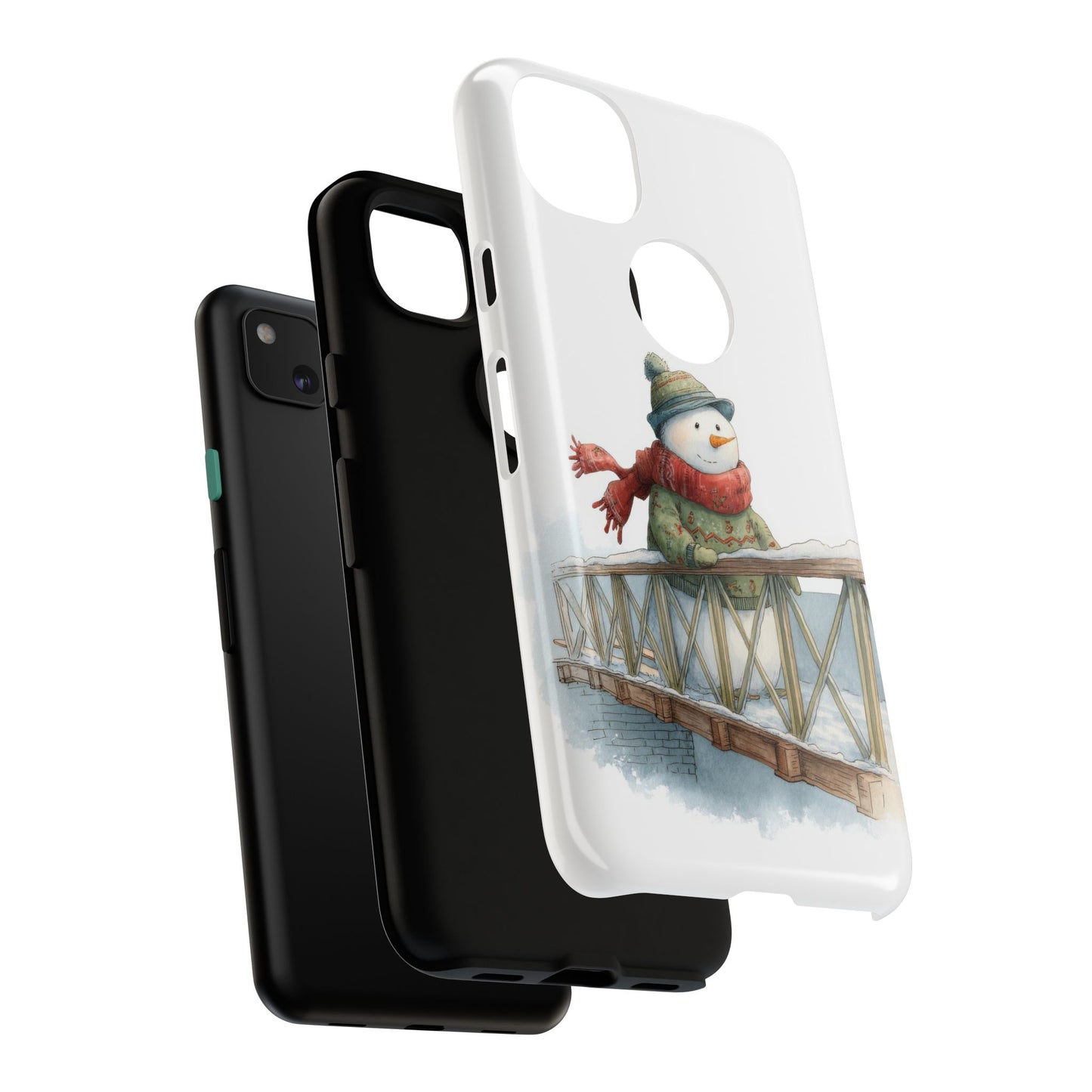 Snowman Phone Case – Winter Holiday Gift, Cute Snowman Design, Winter Accessories, Protective Phone Case, Unique Christmas Present