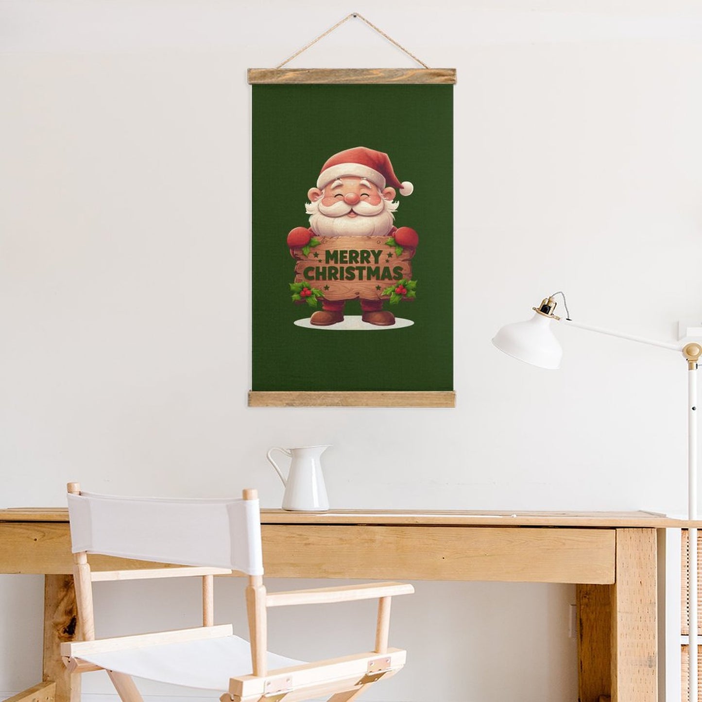 Framed Flax Painting Wall Decor