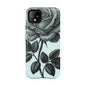 Elegant Floral Phone Case, Tough Cases for iPhones, Black Rose Design, Gift for Her, Stylish Phone Cover, Birthday Gifts