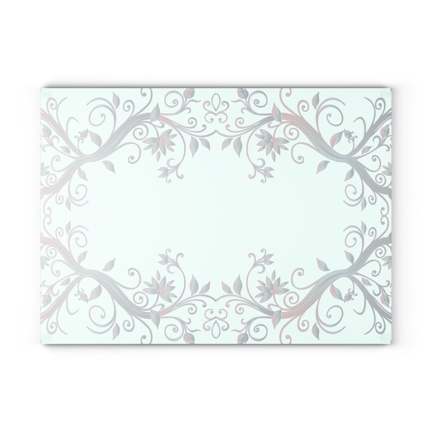 Floral Vine Glass Cutting Board — Mint Decorative Kitchen Chopping Board