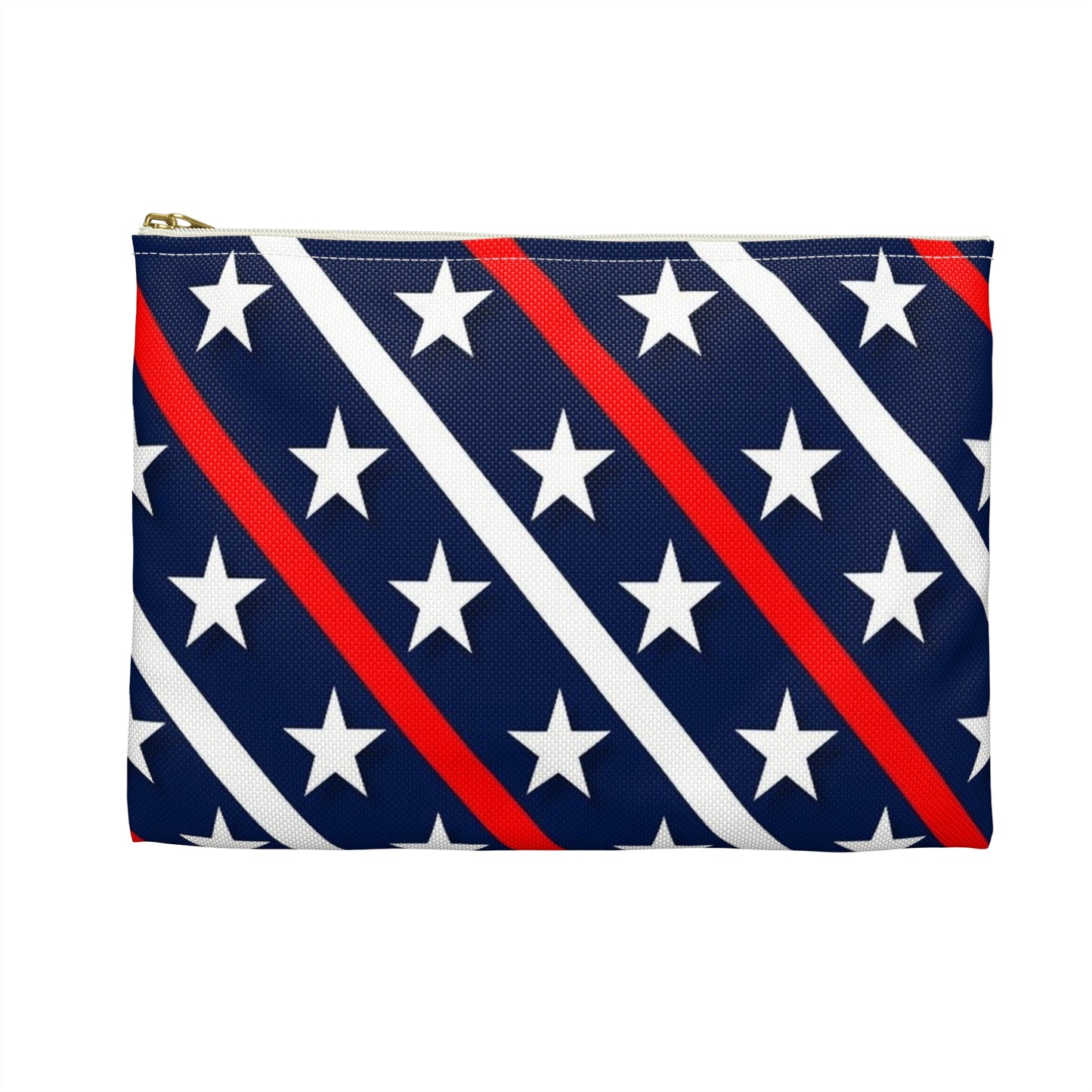 Patriotic Accessory Pouch  Starry Stripes, Cosmetic Bag, Travel Organizer, Gift for Independence Day, Summer Accessory