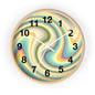 Swirl Pastel Wall Clock — Retro Psychedelic Timepiece for Home Decor
