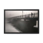 Framed Matte Canvas - Foggy Bridge Black & White Photography