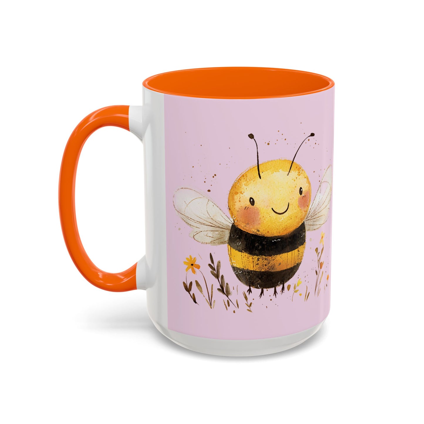 Cute Bee Accent Coffee Mug for Nature Lovers, Fun Bee Design, Gift for Friends, Bee Themed Kitchenware, Bee Lover's Mug
