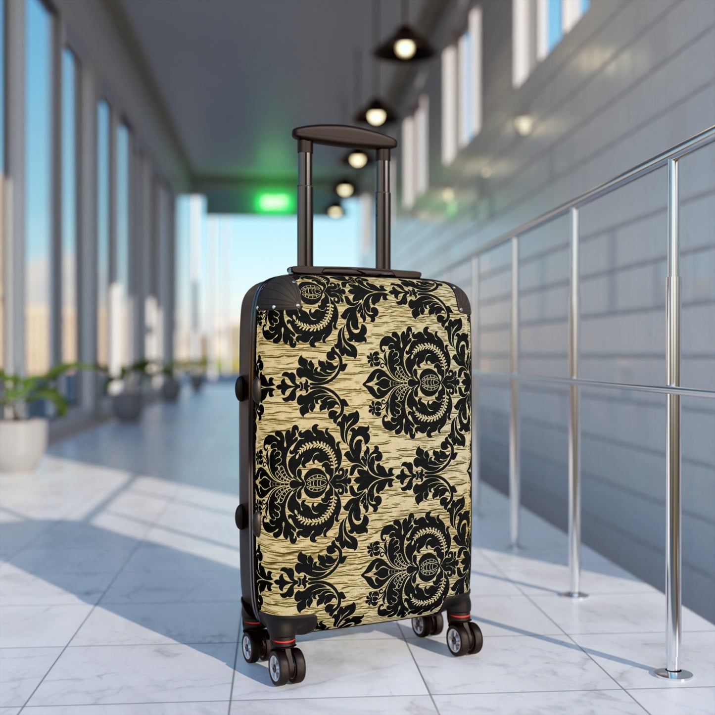 Elegant Floral Suitcase, Stylish Luggage, Travel Bag