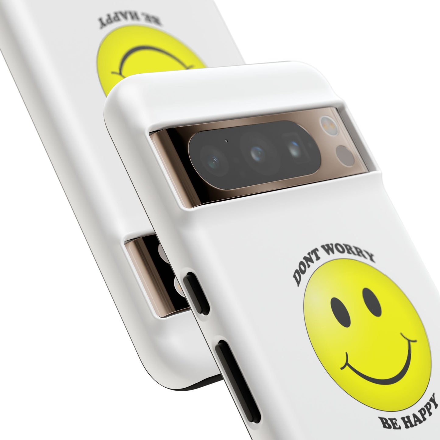 Happy Face Phone Case, Tough Cases, Don’t Worry, Be Happy, Cute Gift for Friends, Positive Vibes, Fun Mobile Accessories