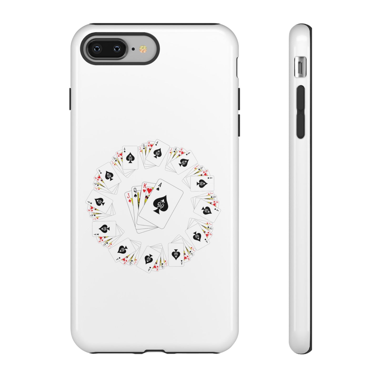 Tough Cases Phone Case, Floral Playing Cards Design, Cute Gift for Gamers, Unique Accessories for Friends, Fun Party Favor