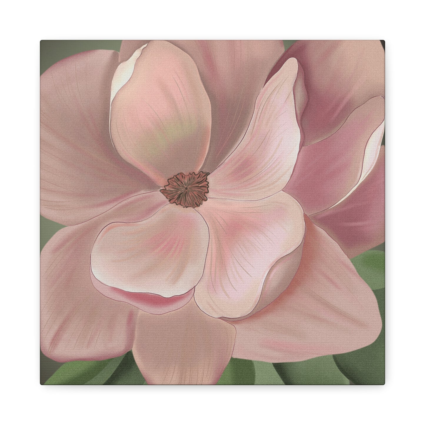 Matte Canvas, Stretched, 1.25" Pink Flowers
