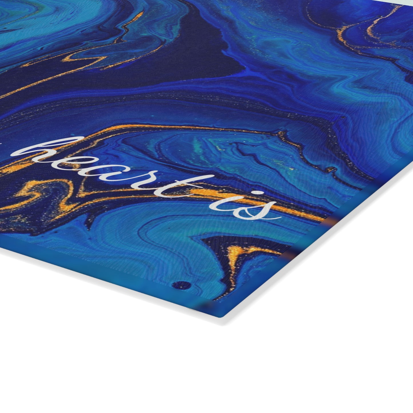 Home is Where Your Heart Is Glass Cutting Board, Kitchen Decor, Gift for Housewarming, Unique Home Gift, Elegant Kitchen Accessory