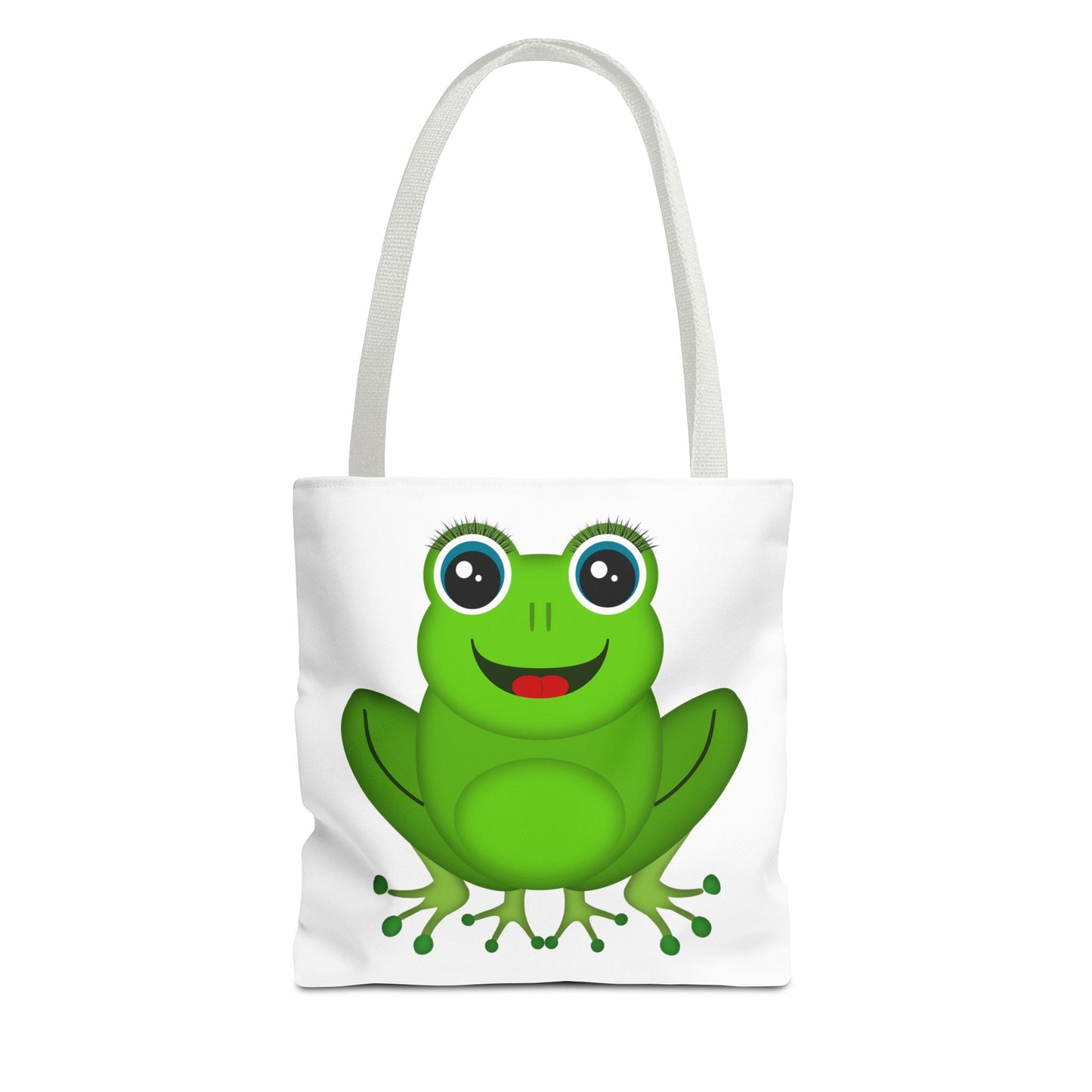 Cute Frog Tote Bag, Eco-Friendly Shopping Bag, Fun Gift for Kids, Frog Lovers, Bag for Nature Outings, Unique Frog Design