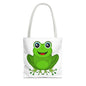 Cute Frog Tote Bag, Eco-Friendly Shopping Bag, Fun Gift for Kids, Frog Lovers, Bag for Nature Outings, Unique Frog Design