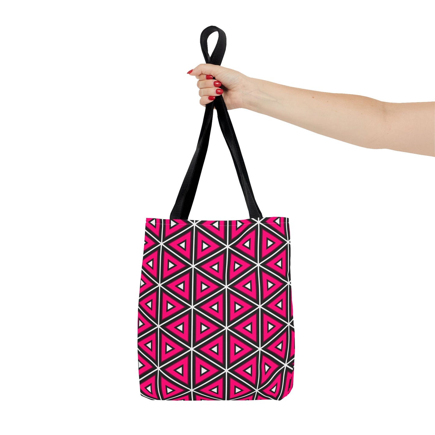 Vibrant Geometric Tote Bag, Trendy Shopping Tote, Cute Carry-All