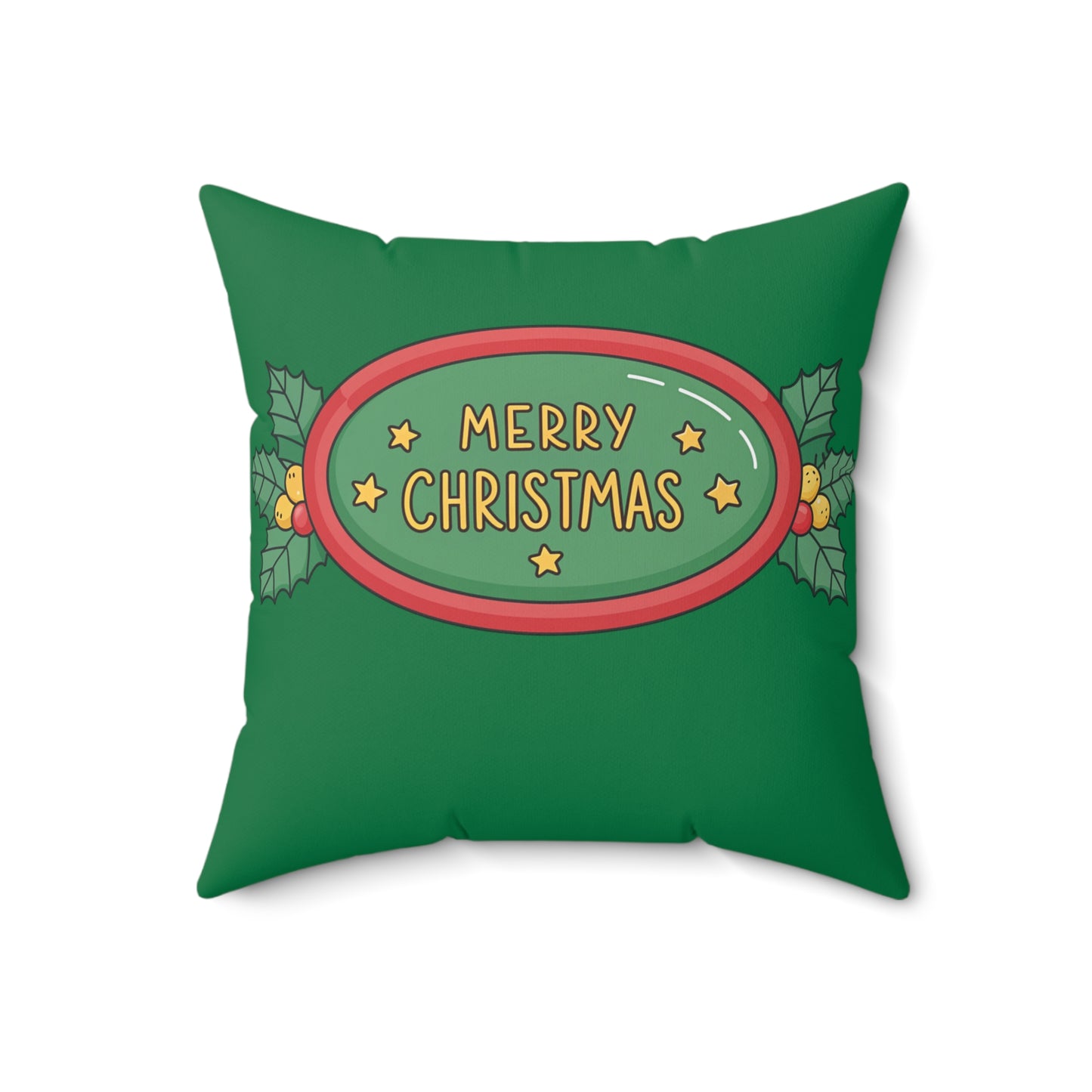 Christmas Decorative Pillow, Cozy Holiday Accent, Festive Home Decor, Merry Christmas Cushion, Seasonal Gift Idea