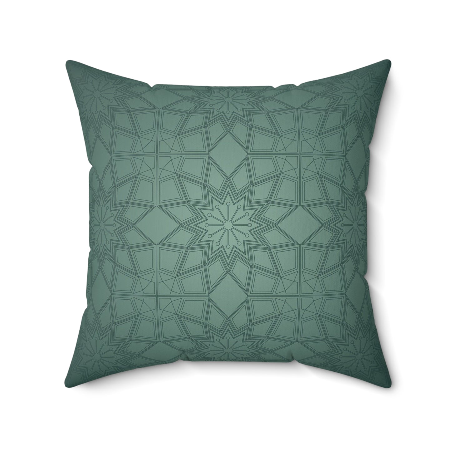 Boho Decorative Pillow | Cozy Home Accent, Gift for Her, Living Room Decor, Green Patterned Cushion, Stylish Throw Pillow