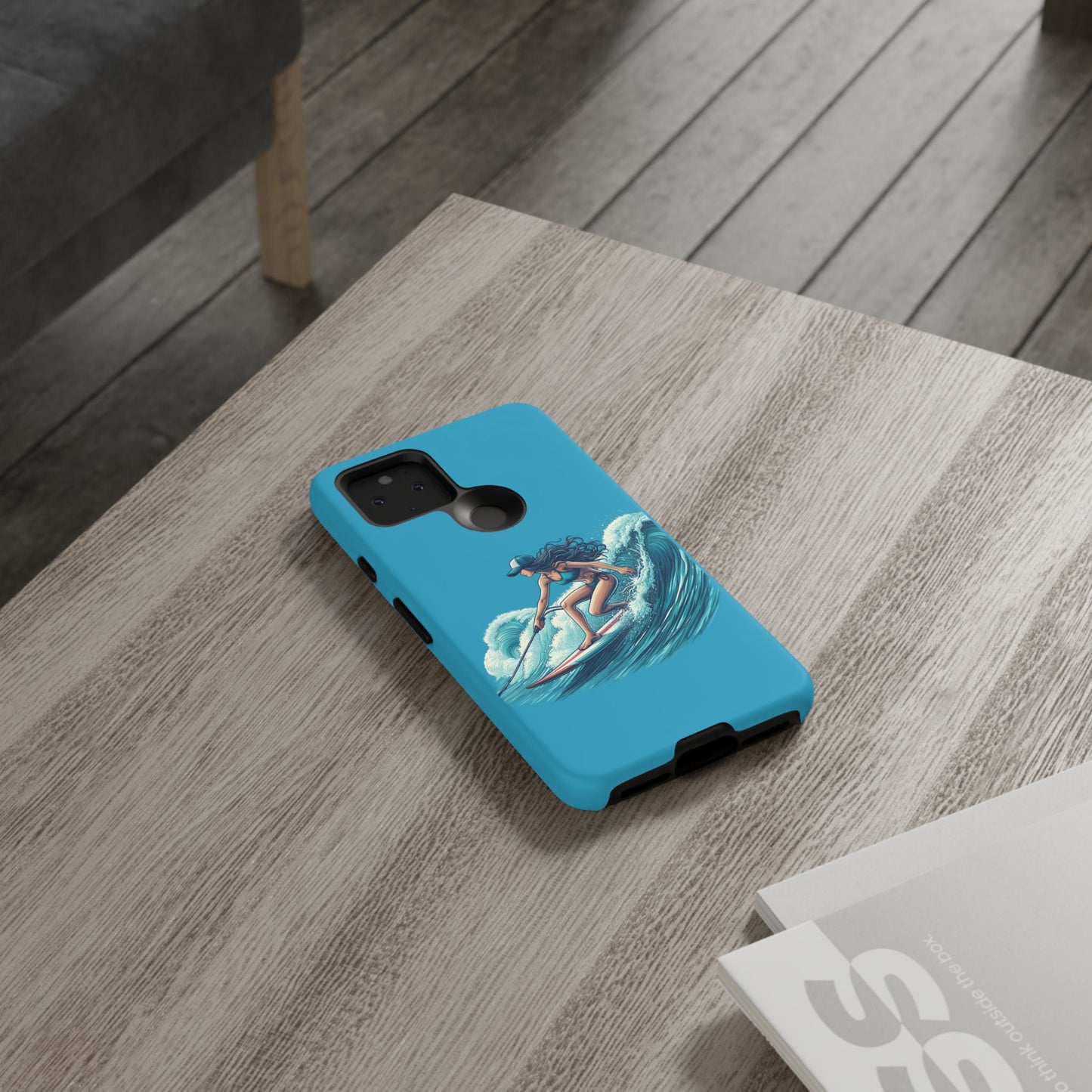 Surfing Phone Case, Coastal Vibes Phone Cover, Tough Cases for Beach Lovers, Ocean Art Phone Accessories, Summer Gift Idea