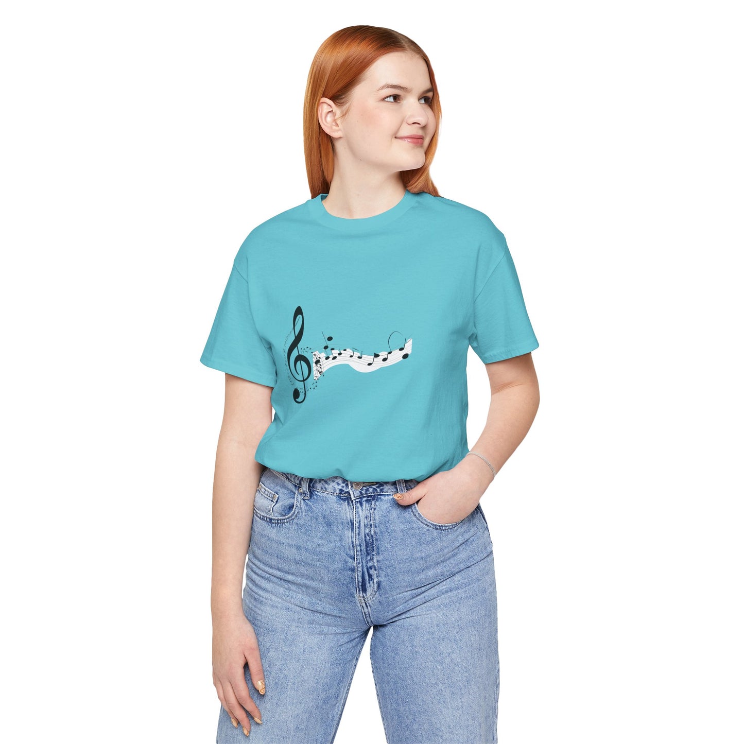 Musical Notes Short Sleeve Tee for Music Lovers