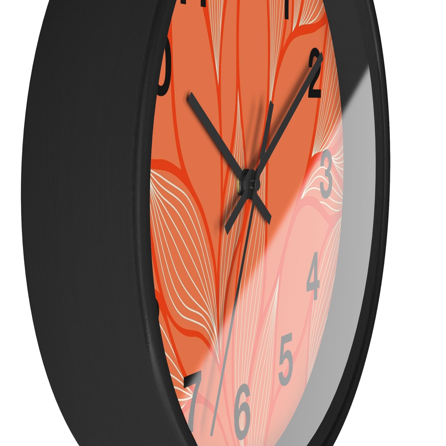 Modern Floral Wall Clock, Home Decor, Unique Timepiece, Boho Style, Office Decoration, Gift Idea