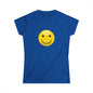 Smiley Face Women's Softstyle Tee, Casual T-Shirt, Happy Graphic Tee, Summer Shirt, Birthday Gift, Everyday Wear